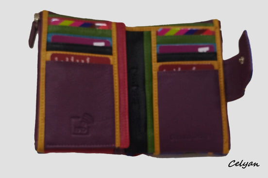 Cartera Piel Mujer Círculos B 14N