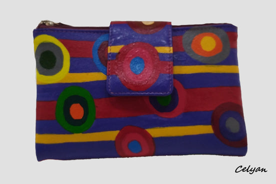 Cartera Piel Mujer Círculos B 14N