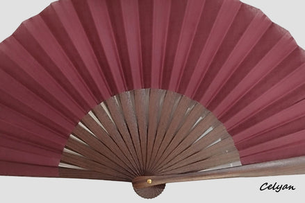 Abanico Caballero Burdeos Ch 219