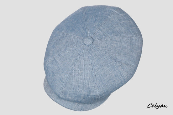 Gorra Hatteras Lino Celeste Stetson