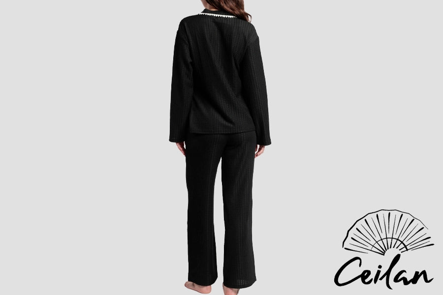 Pijama Manga Larga Abierto Cruzado