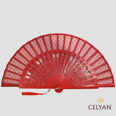 Abanico Ceremonia Plumeti Rojo 944