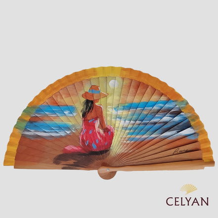 Abanico Chica Atardecer R 1127