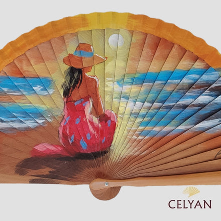 Abanico Chica Atardecer R 1127