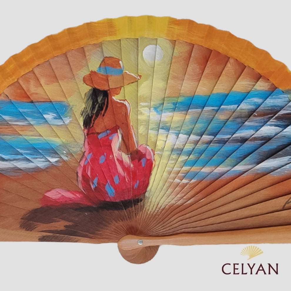 Abanico Chica Atardecer R 1127