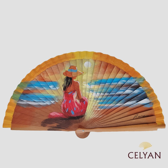 Abanico Chica Atardecer R 1127