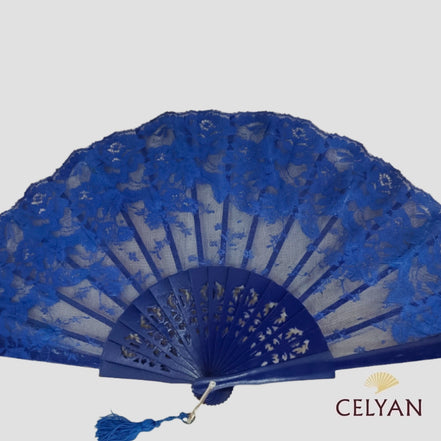 Abanico Encaje Azul Klein R 762