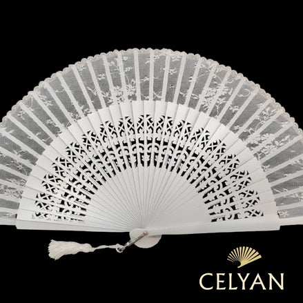 Abanico Encaje Floral Novia R 1192