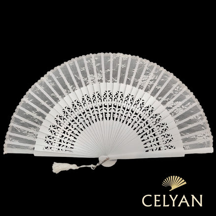 Abanico Encaje Floral Novia R 1192