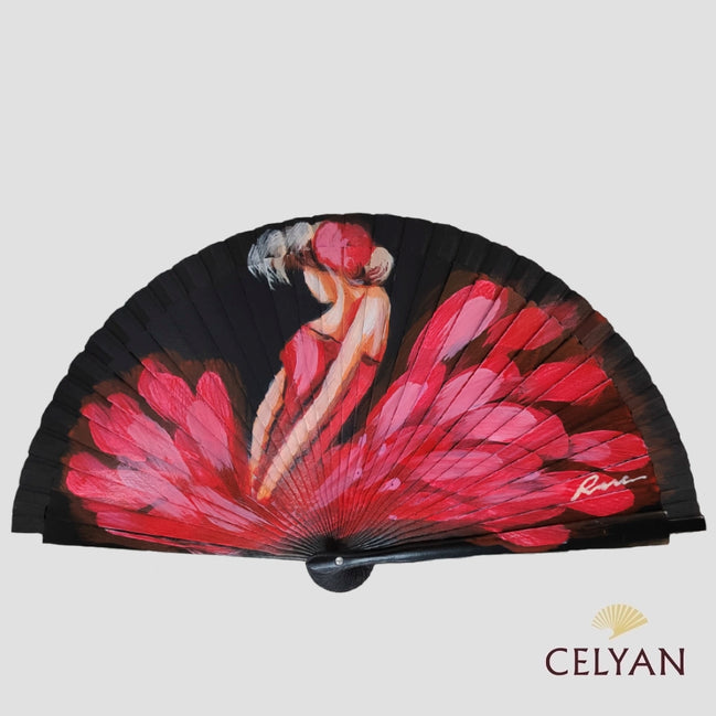 Abanico Flamenca Rojo R 653