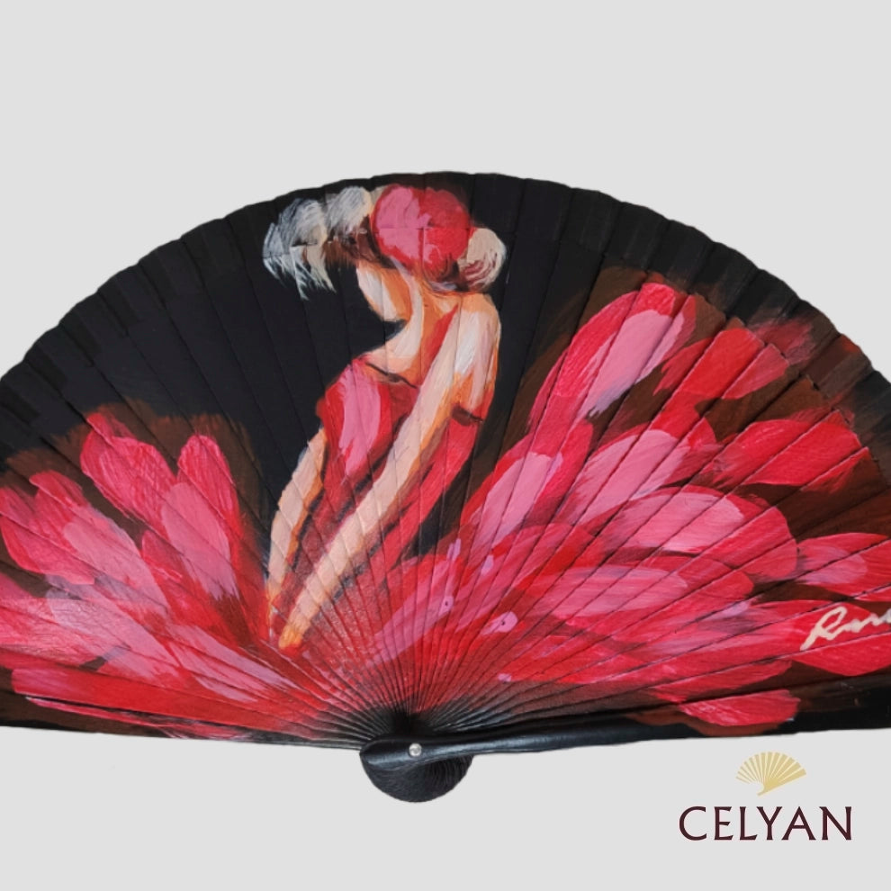 Abanico Flamenca Rojo R 653