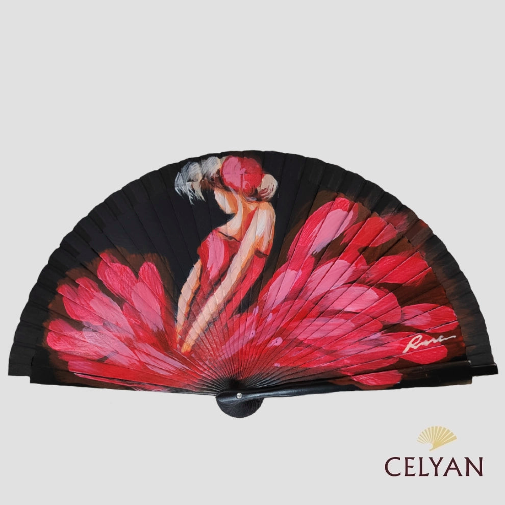 Abanico Flamenca Rojo R 653