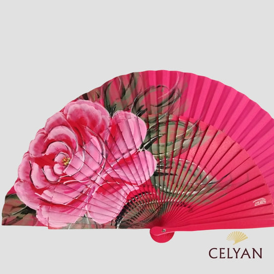 Abanico Flor Rosa R 824