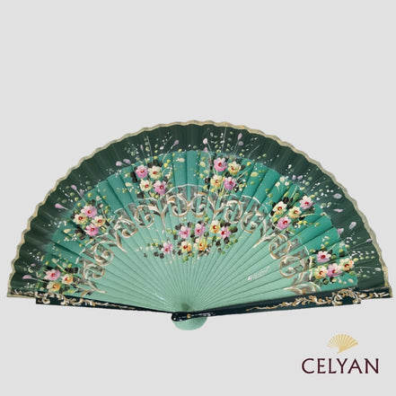 Abanico Floral Verde G 57