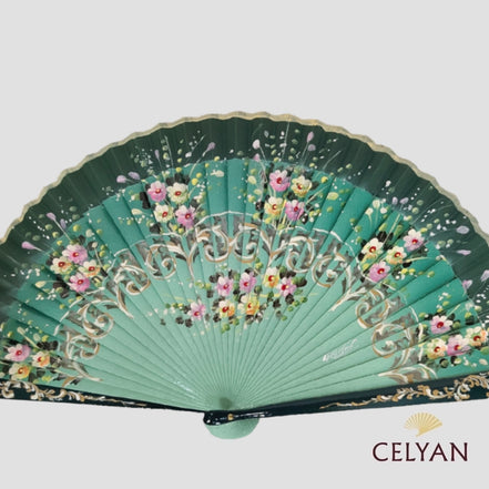 Abanico Floral Verde G 57