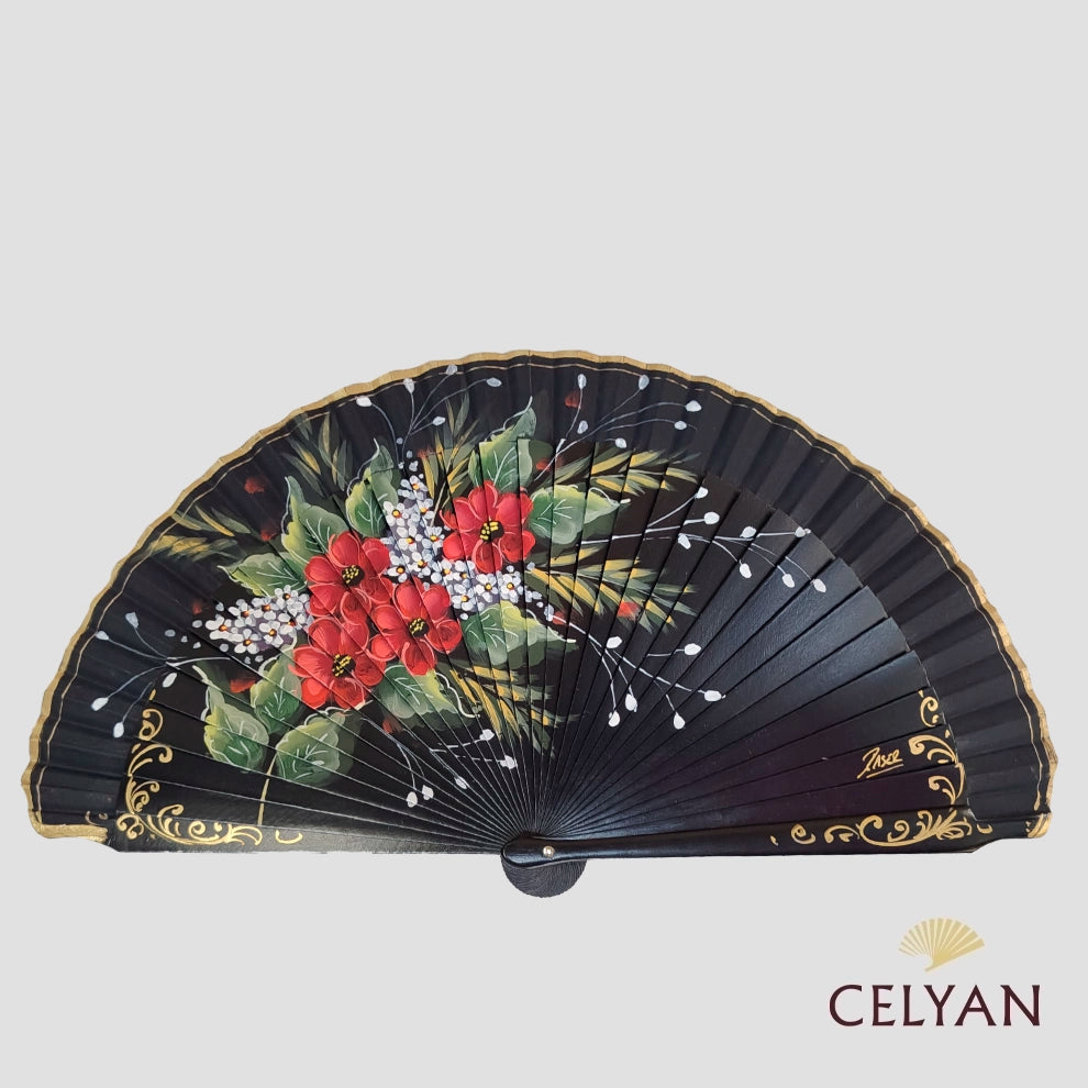 Abanico Geranios Rojos R 604