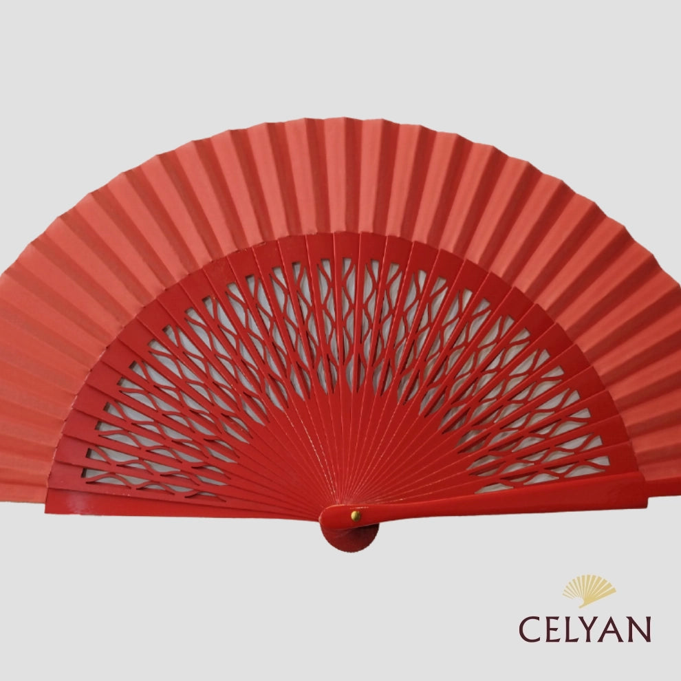 Abanico Lacado Rojo Cb 1170 