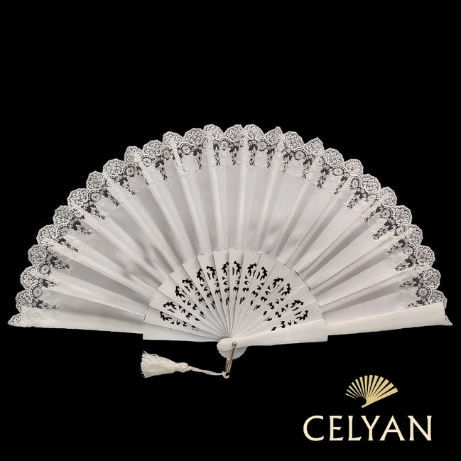 Abanico Novia Sencillo Encaje R 1234