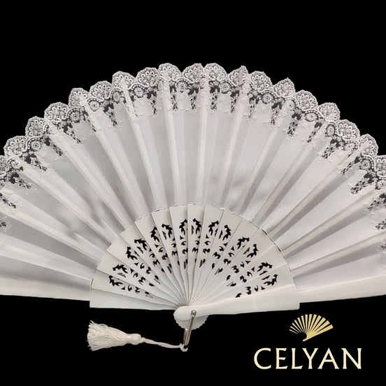 Abanico Novia Sencillo Encaje R 1234