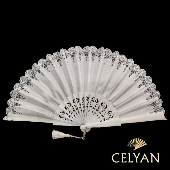 Abanico Novia Sencillo Encaje R 1234