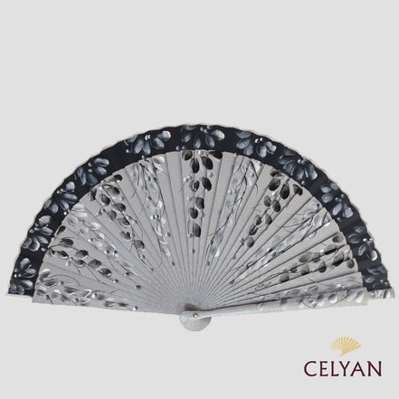 Abanico Plata - Negro Pintado 8648
