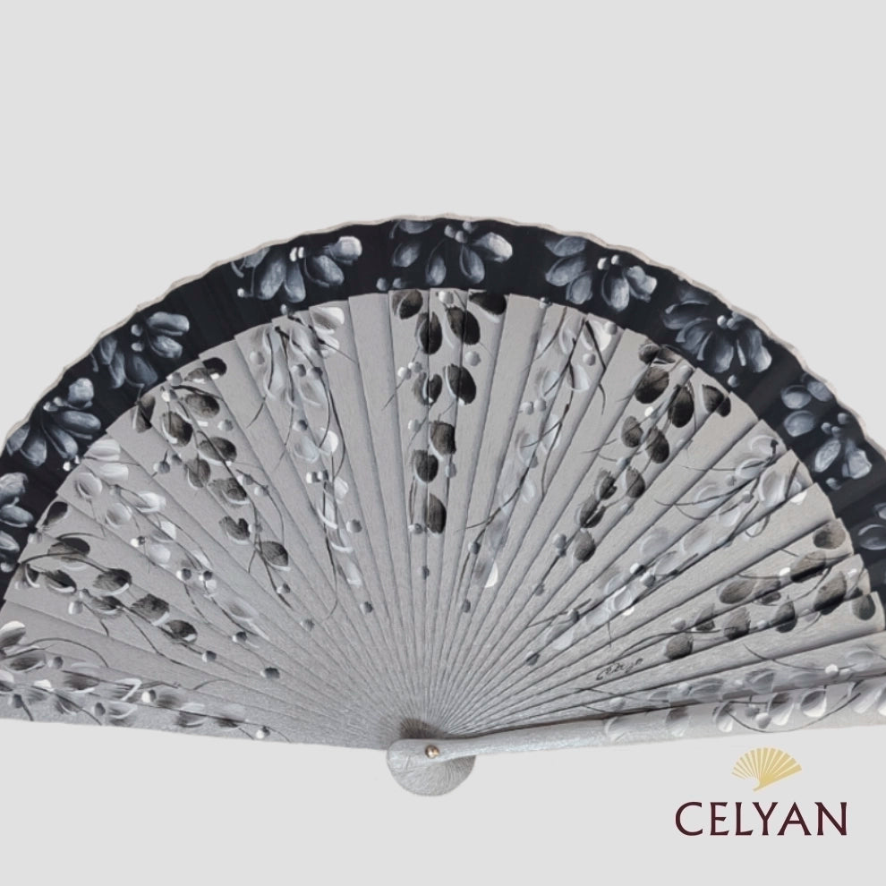 Abanico Plata - Negro Pintado 8648