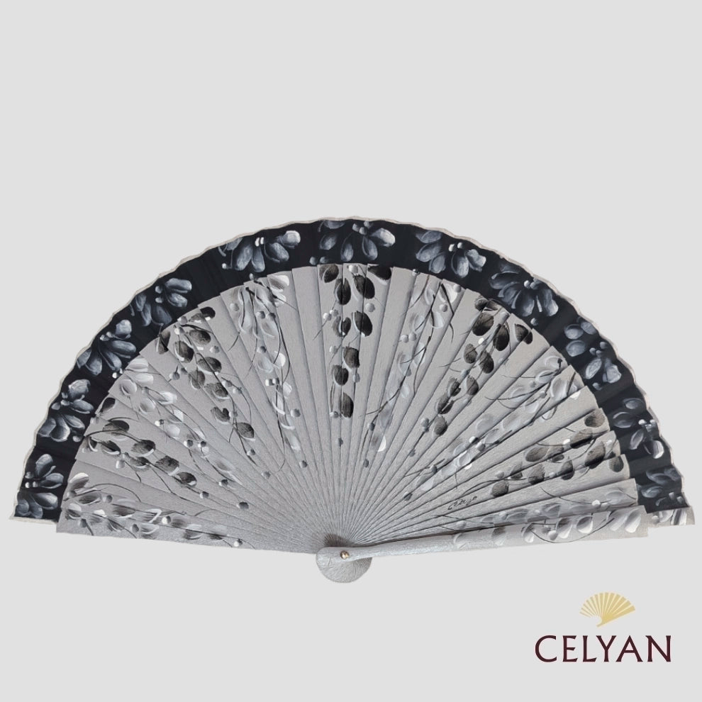 Abanico Plata - Negro Pintado 8648