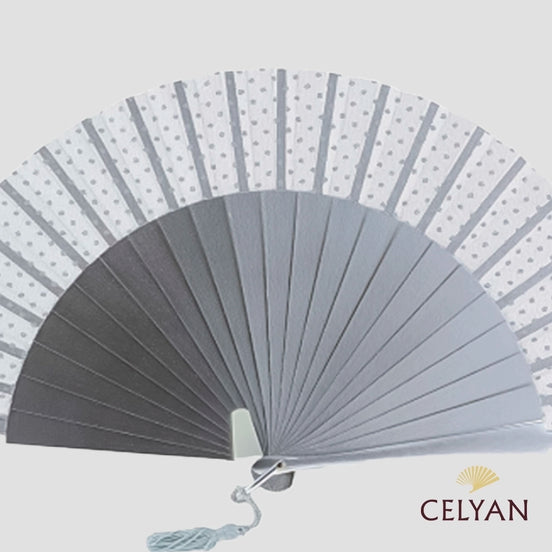 Abanico Plumeti Plata R 741