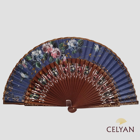 Abanico Azul Flores G 213