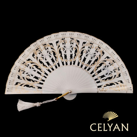 Abanico Baraja Mini Blanco