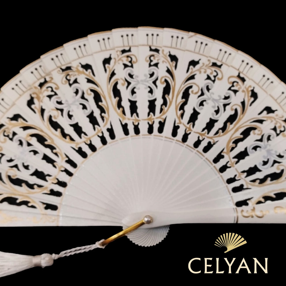 Abanico Baraja Mini Blanco