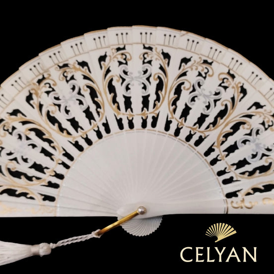 Abanico Baraja Mini Blanco