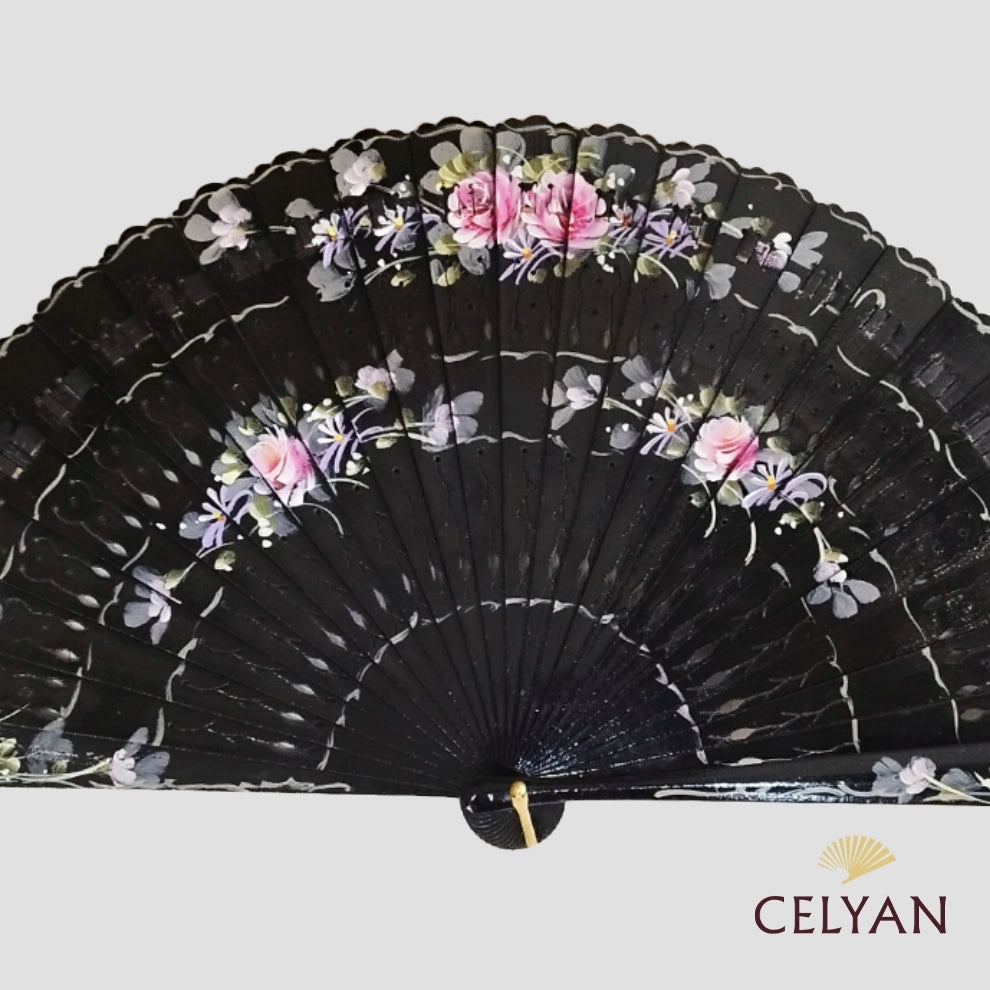 Abanico Baraja Negro C 5149