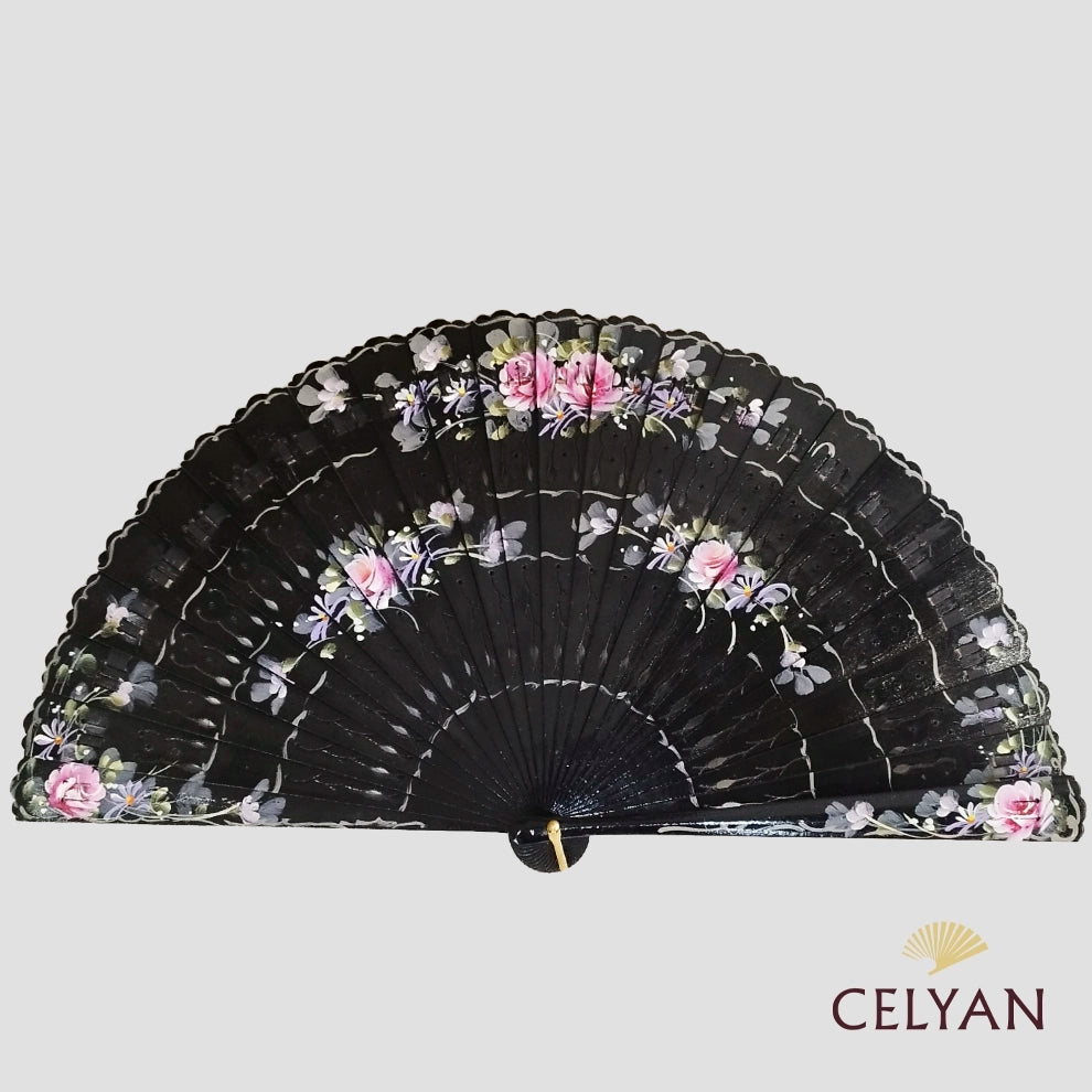 Abanico Baraja Negro C 5149