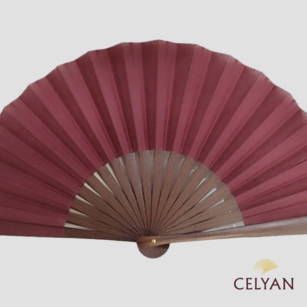 Abanico Caballero Burdeos Ch 219