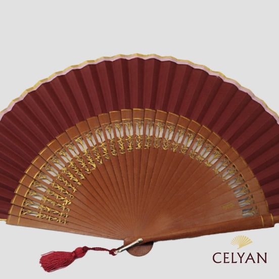Abanico Diseño Burdeos R 1086