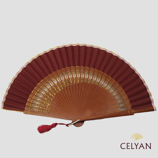 Abanico Diseño Burdeos R 1086