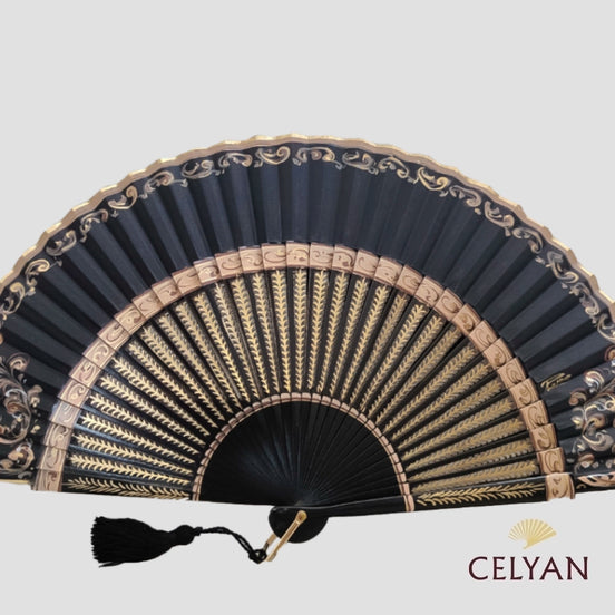 Abanico Diseño Negro R 3026