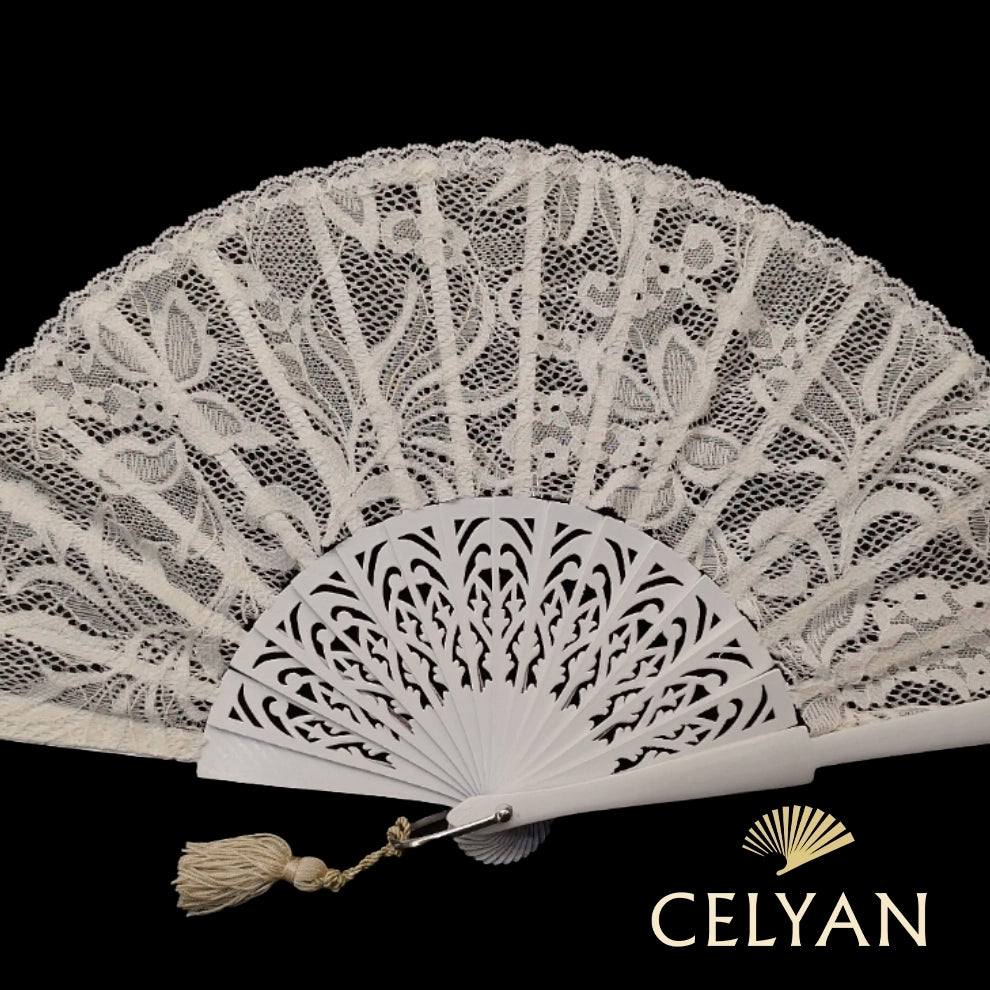 Abanico Encaje Blonda R 982
