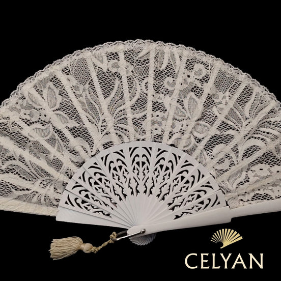 Abanico Encaje Blonda R 982