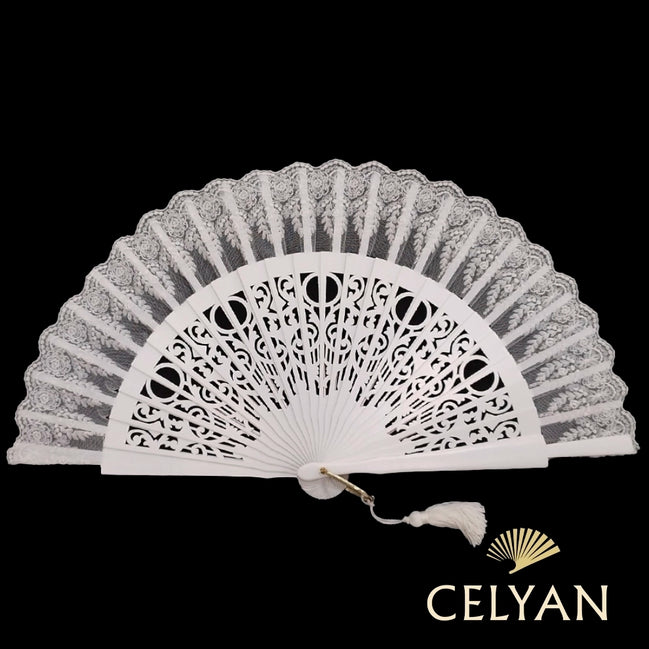 Abanico Encaje Floral R 1193