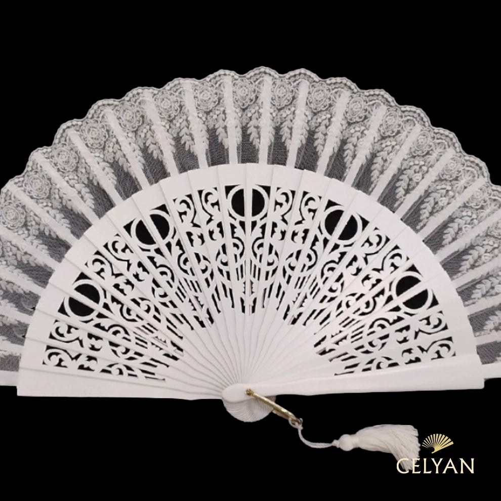 Abanico Encaje Floral R 1193