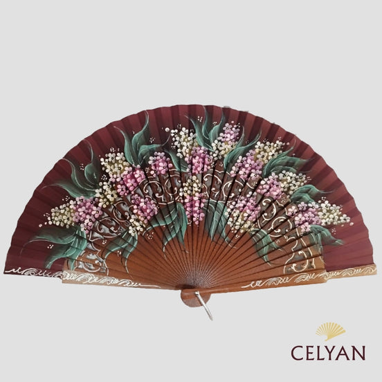 Abanico Madera Sipo Flores