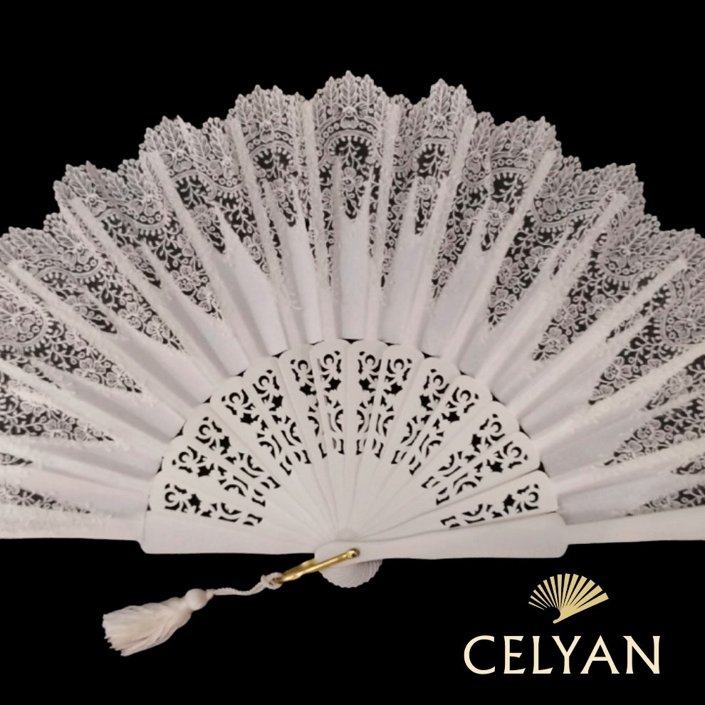 Abanico Novia Puntilla Encaje