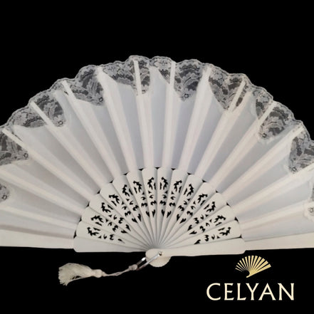 Abanico Novia Sencillo Encaje R 1016