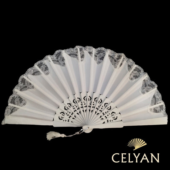 Abanico Novia Sencillo Encaje R 1016