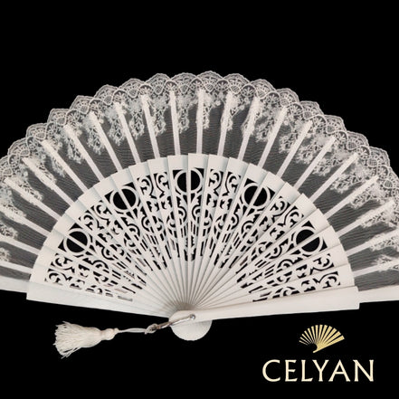 Abanico Novia Tul Chantilly R 1193