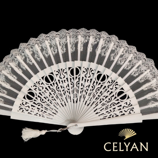 Abanico Novia Tul Chantilly R 1193