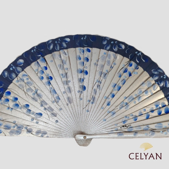 Abanico Plata - Azul Pintado 8648