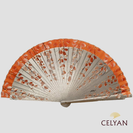 Abanico Plata Pintado 8648